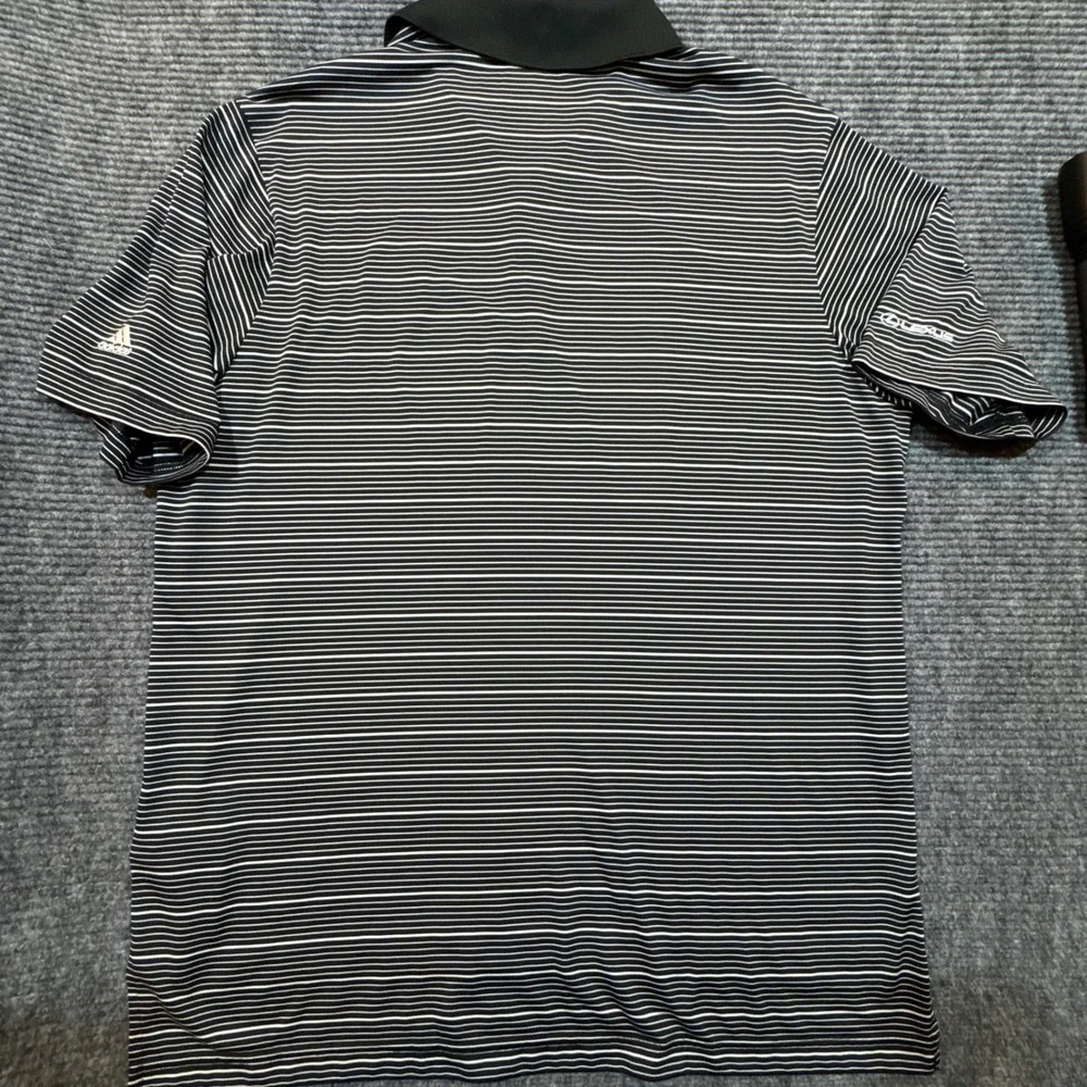 Adidas Golf US Open Merion 2013 Polo Shirt L Black White Climalite Striped Lexus